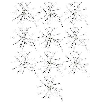 Conjunto de 10 iscas artificiais em formato de dados para pesca, afundamento lento, iscas flexíveis com bigodes, acessório para pesca em água salgada, cor branca.