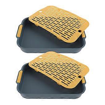 2Pcs Meerschweinchen Katzentoilette Kleine Haustiertoilette Hase Training Katzentoilette Kleintier Toilette