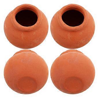 4stk miniature urtepotter dukkehus ler potter keramik planter dukkehus møbler fe have tilbehør til børn børn