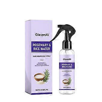 Rosemary & Rice Water Hair Nourishing Spray, Lightweight Non-Greasy Leave-In Spray for Softer Smoother Hair, Revitalizing Hair Mist for Daily Use, 100