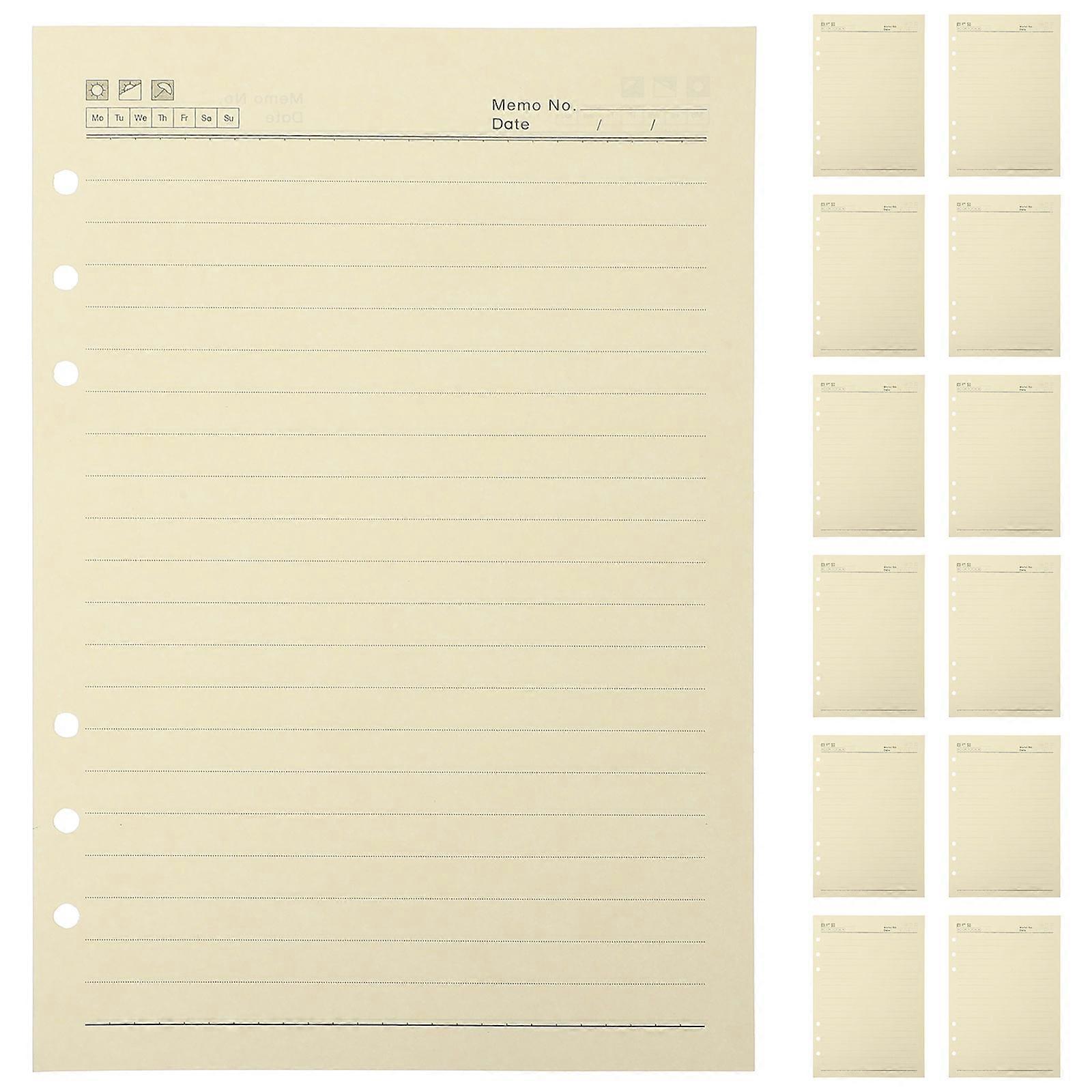 Notebook Insert Paper Loose Leaf for Writing with 60 Sheets Planner Refills