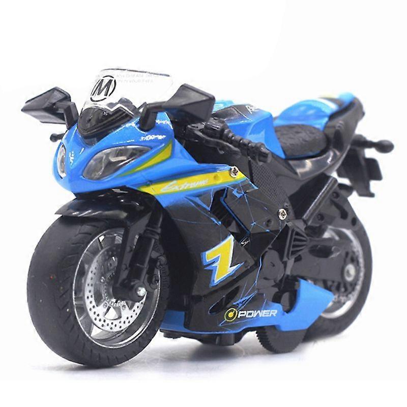 1/14 Simulation Motorcycle Pull Back Model with LED Music Learning Kids Toy