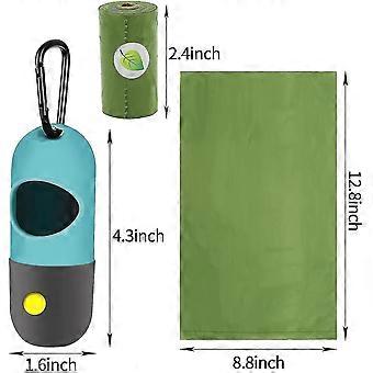 Dog Poop Bag Dispenser With Built-in Led Flashlight, Blue