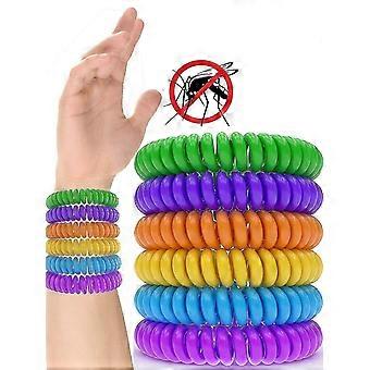 12 Pack Muggenwerende Armband Band, ongediertebestrijding Insect (willekeurige kleur)