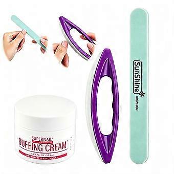 1/2/3Set Dual Polisher Point File Manicure Kit, Remove Nail Scratches Restore Gloss, At-Home Travel Manicure Supply