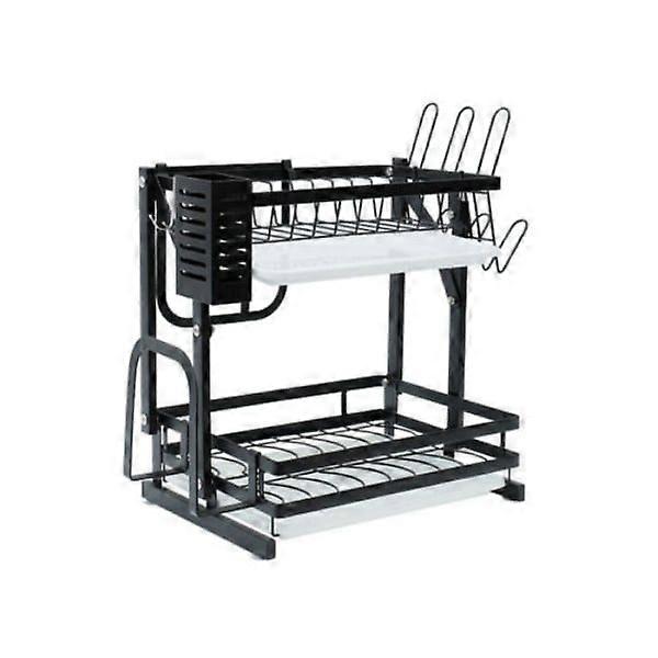 Foldable Dish Drying Rack with Drip Trays