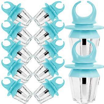 Empty Lip Gloss Tubes for Lip Balm Use 12Pcs Blue Plastic DIY Containers