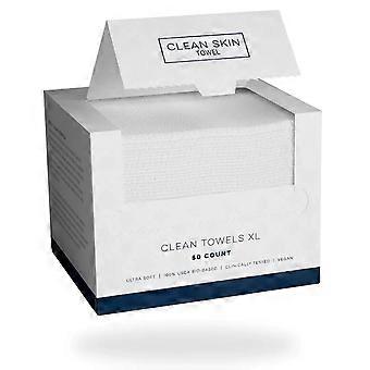 Clean Towels XL, 100 % biobasierte Reinigungstücher, Einweg-Reinigungstücher, Make-up-Entferner, extra weich, 50 Tücher/Packung
