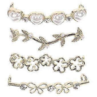4 pcs Decorative Shoe Clips Casual Shoes Decor Charm Shoe Buckles for Sneakers