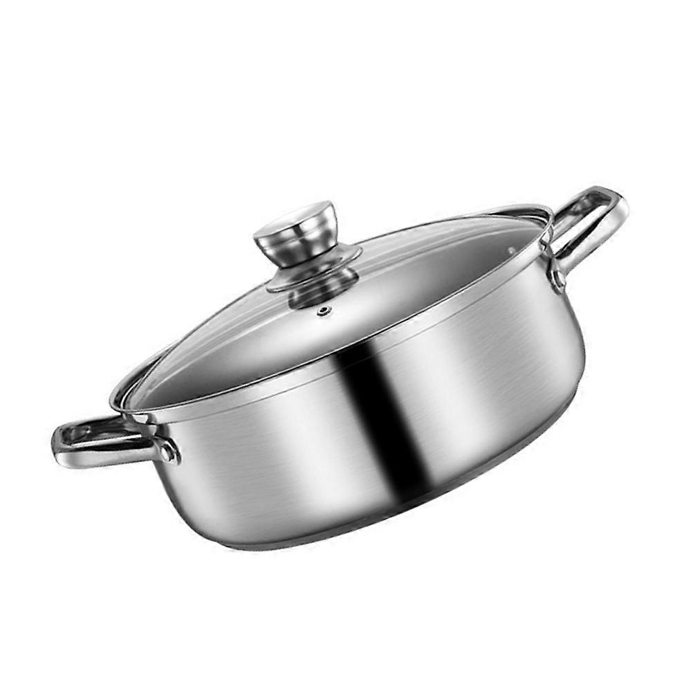 1pc Practical Induction Cooker Pot Household Hot Pot Kitchenware (Silver)