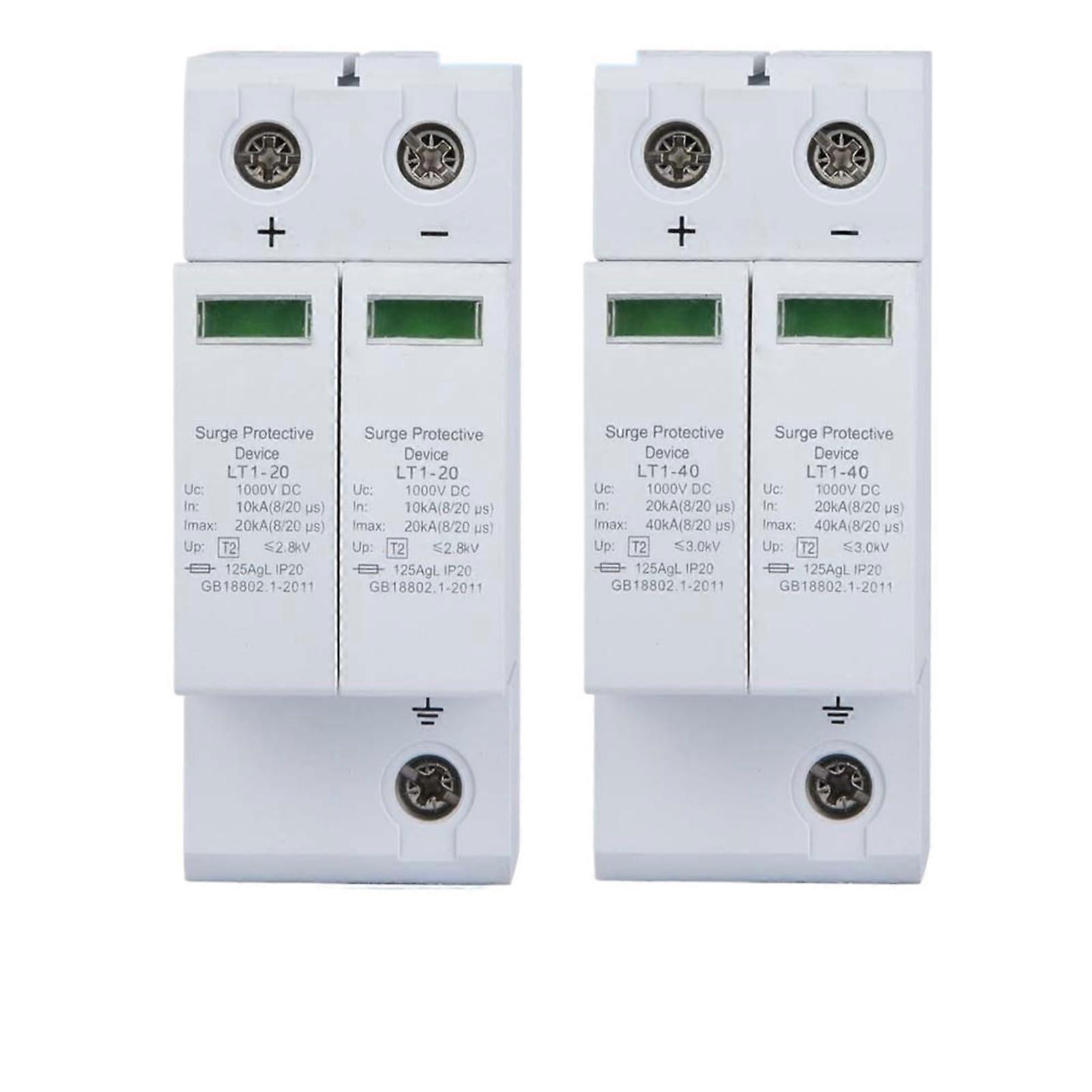 DC Surge Protector 2P40KA for Photovoltaic Systems, Quick Install, Reliable Electrical Interface