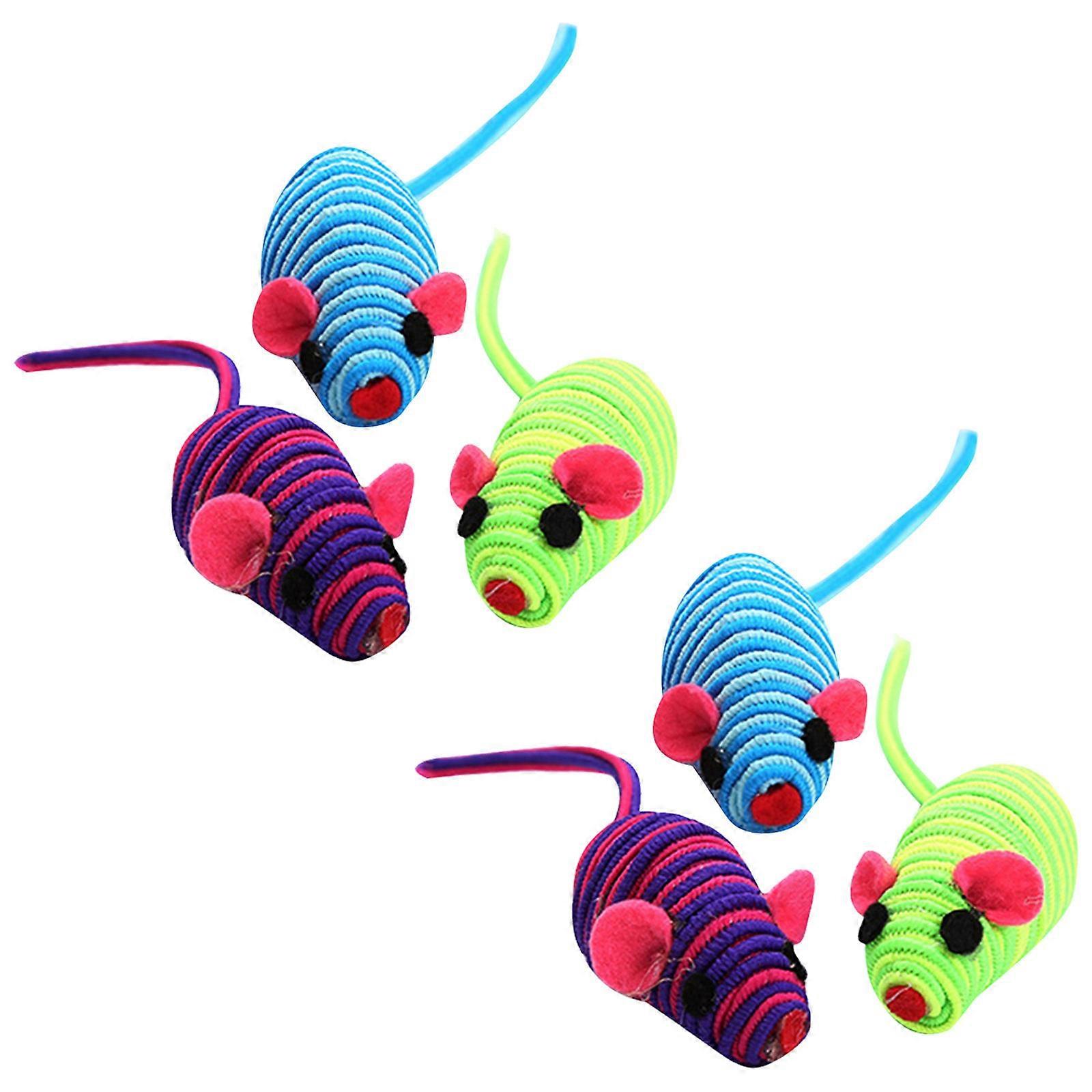 Cat Mouse Toy Elastic Rope for Playing 6Pcs Assorted