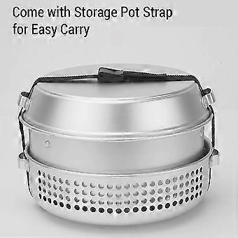 10pcs Camping Stove Kit Camping Pot Pan Stove Set for Outdoor Camping Cooking Backpacking