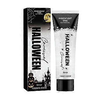 Halloween Glitzergel Silber Schimmer Make-up