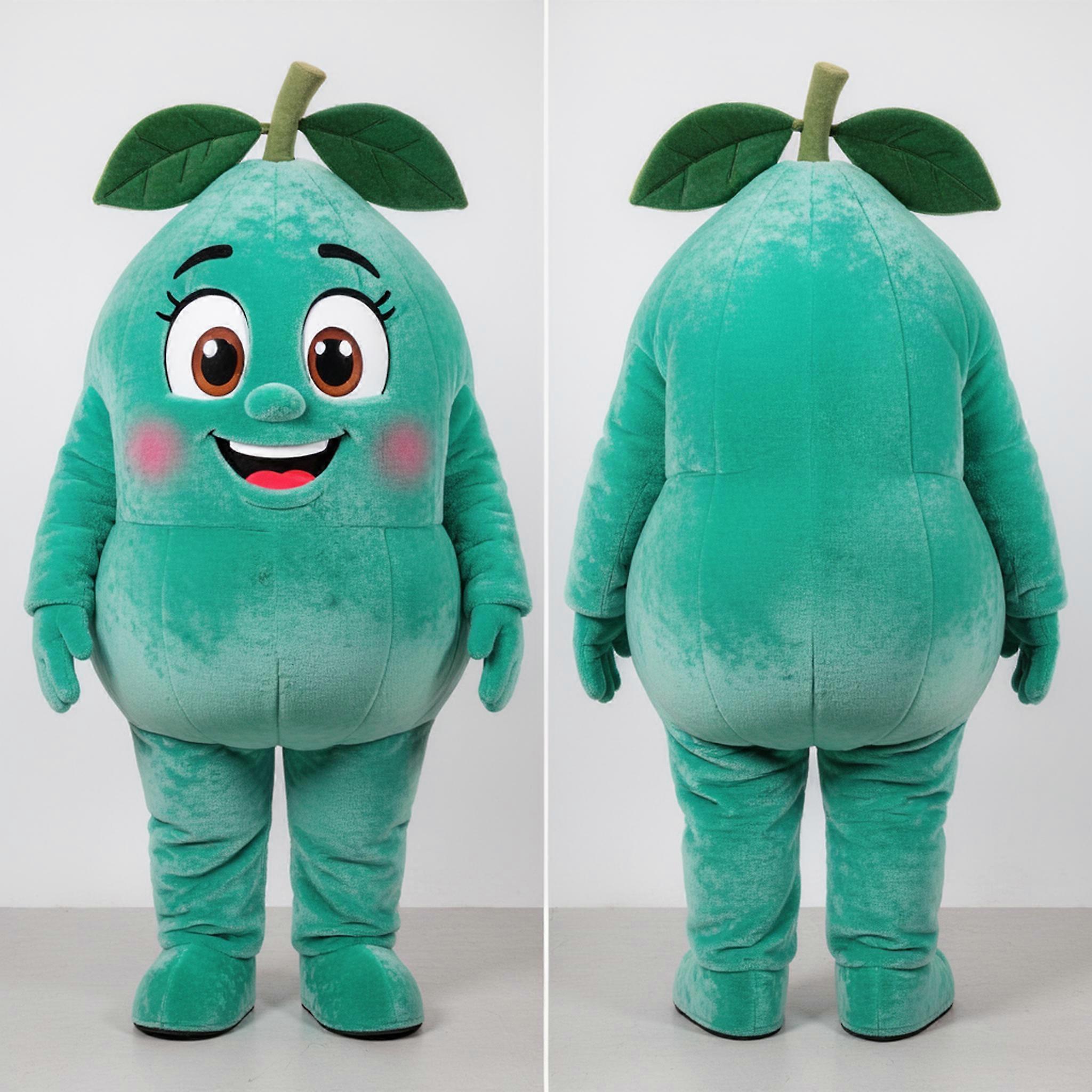MASTICOT Teal Rounded Grapefruit Mascot