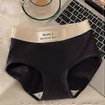 Women Mid Waist Seamless Cotton Antibacterial Crotch Daily Ladies Triangle Panties