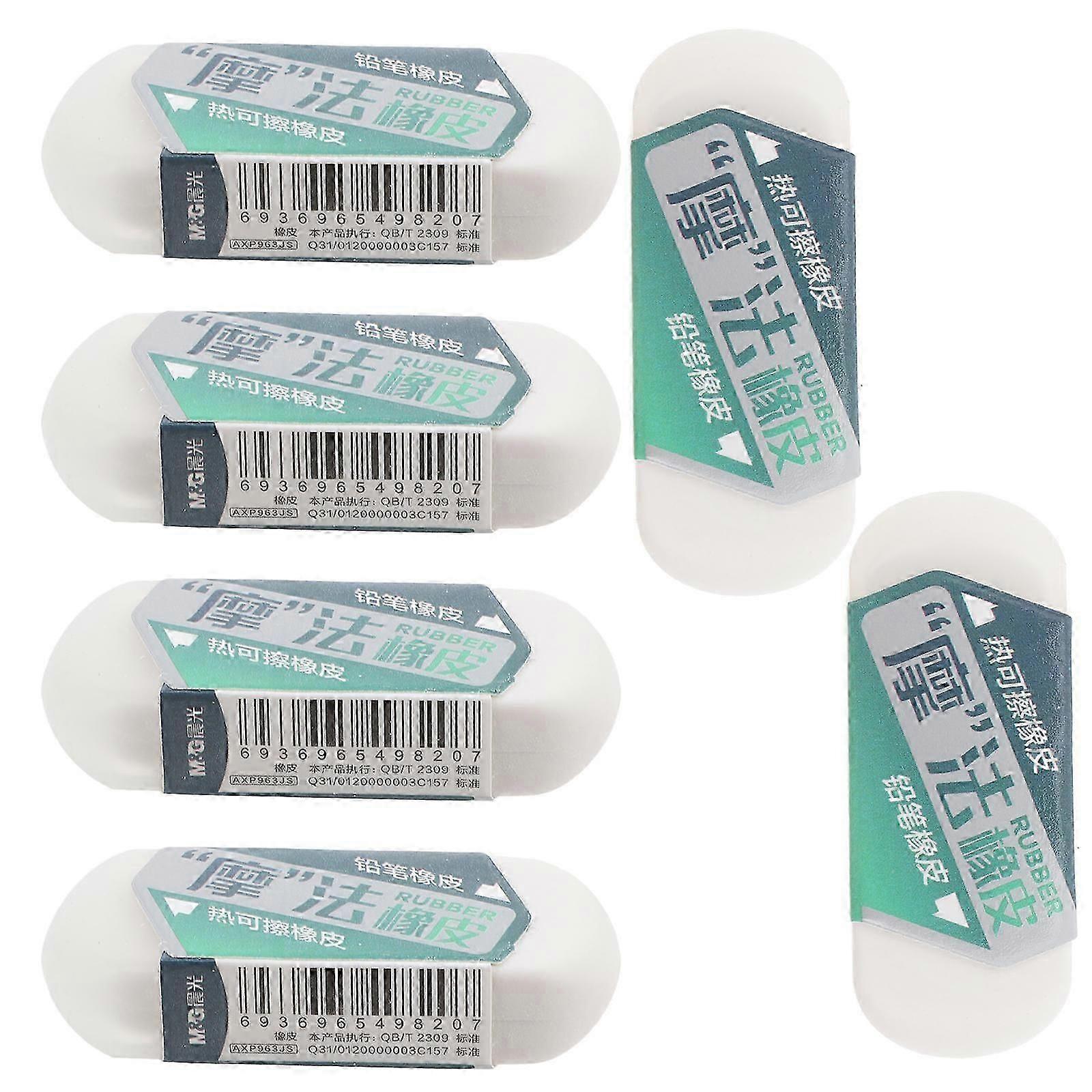 Double Headed Rubber Erasers for Pencils with Dual Function 6Pcs Pack