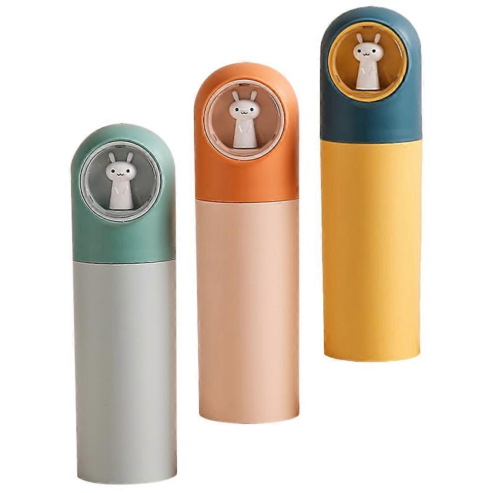 Portable Toothpaste Organizer Plastic Cartoon Container for Storage 3Pcs