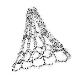 Sport Żelazny łańcuch Siatka do koszykówki Outdoor 12 pętli Standard, srebrny