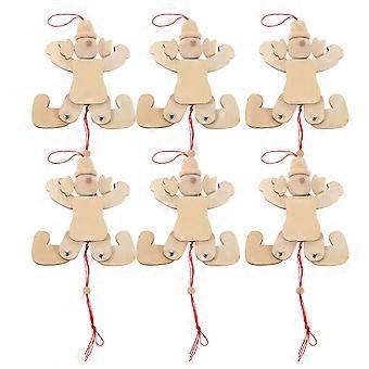 Wooden Clown Marionette Puppet Pull String for Decoration 18Pcs Toy