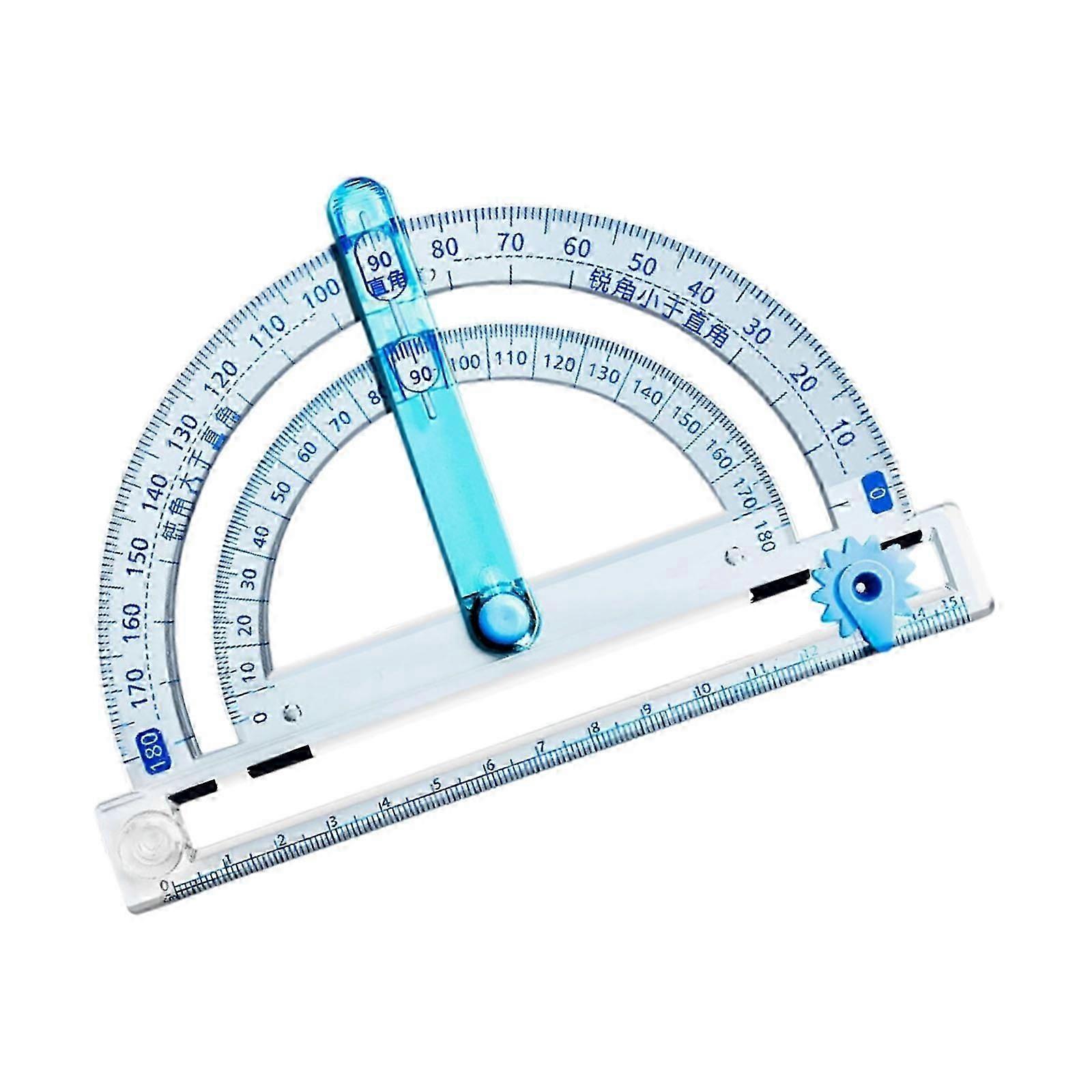 Multifunctional Protractor with Adjustable Circle Drawing Ruler and Angles Ruler compatible with Architect Student Drafting Proj