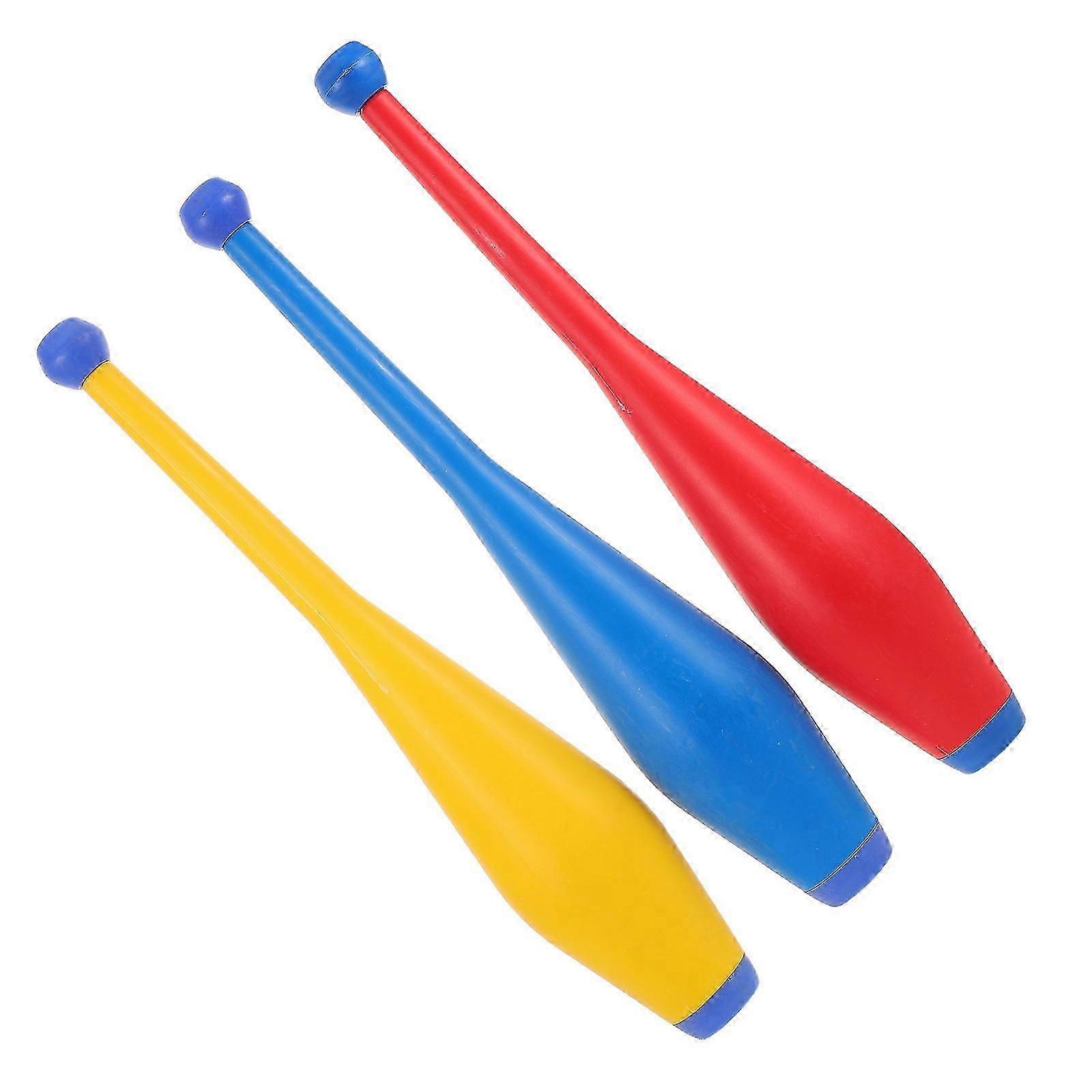 3-Pack Lightweight Plastic Juggling Sticks, Professional Performance Props Designed for Circus Activities
