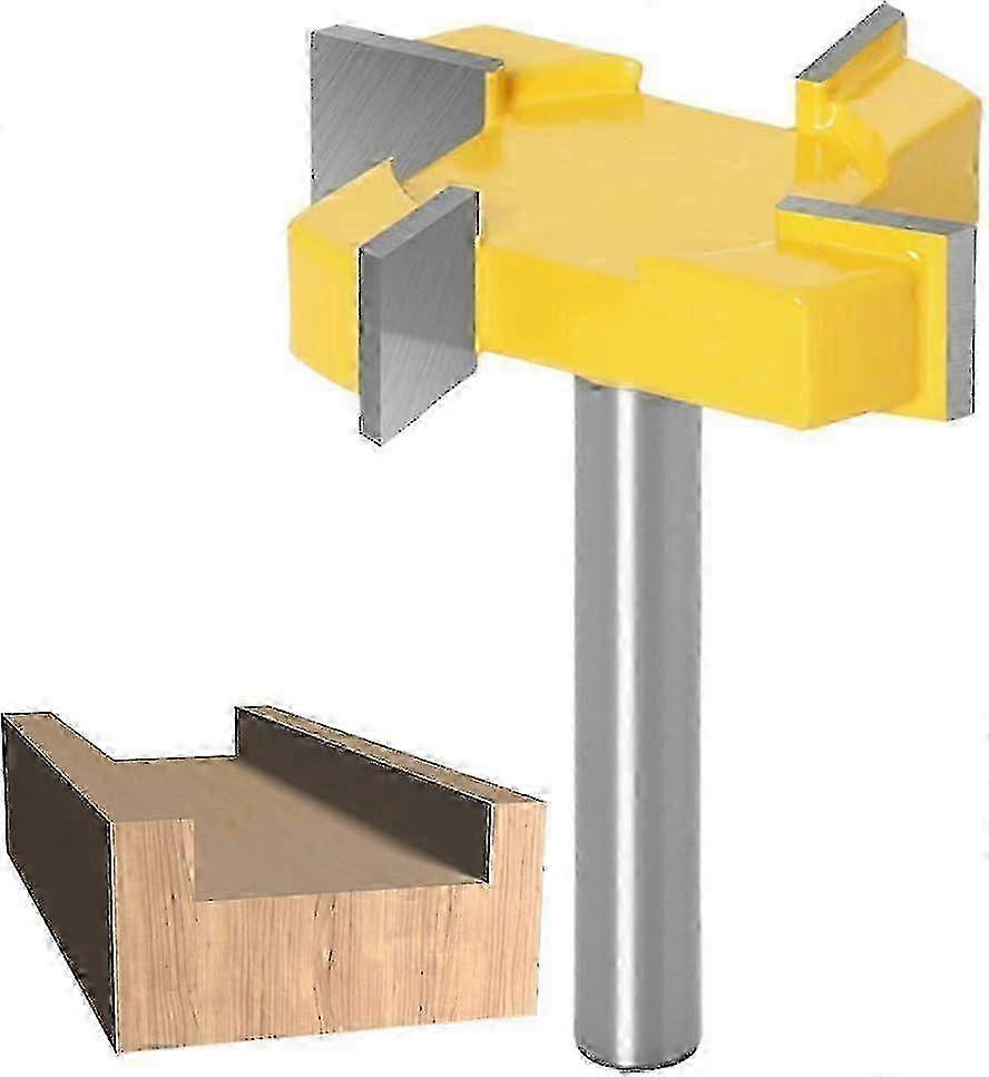 4 Flutes Face Mill Router Bit 2 Inch Cutting Diameter compatible with Flat Surface Planing