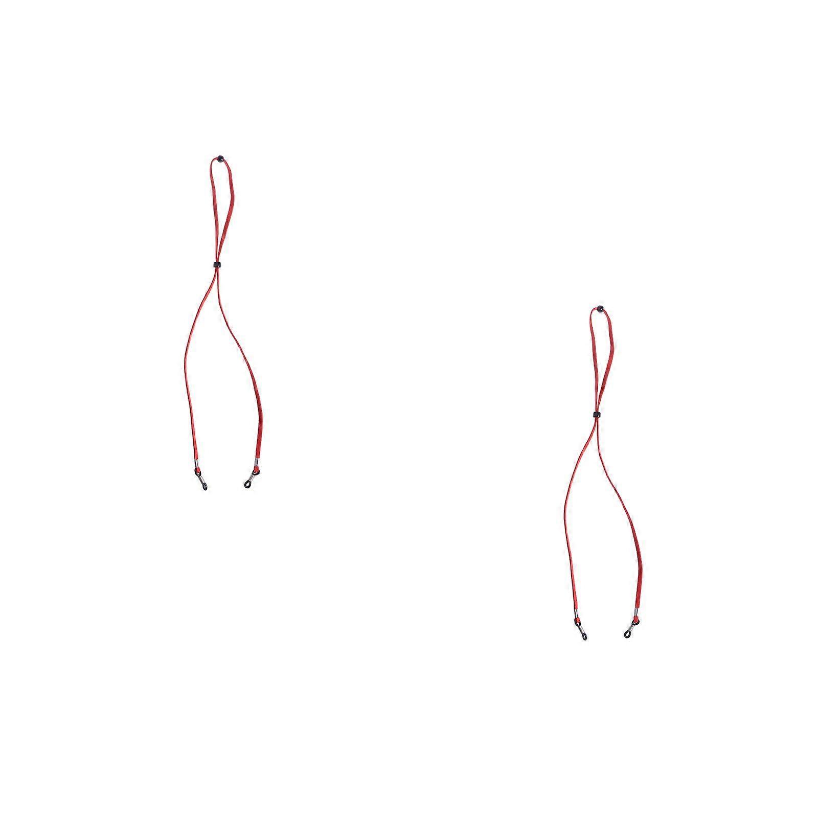 Eyeglasses String Holder Glasses Strap for Fixation 2Pcs Red