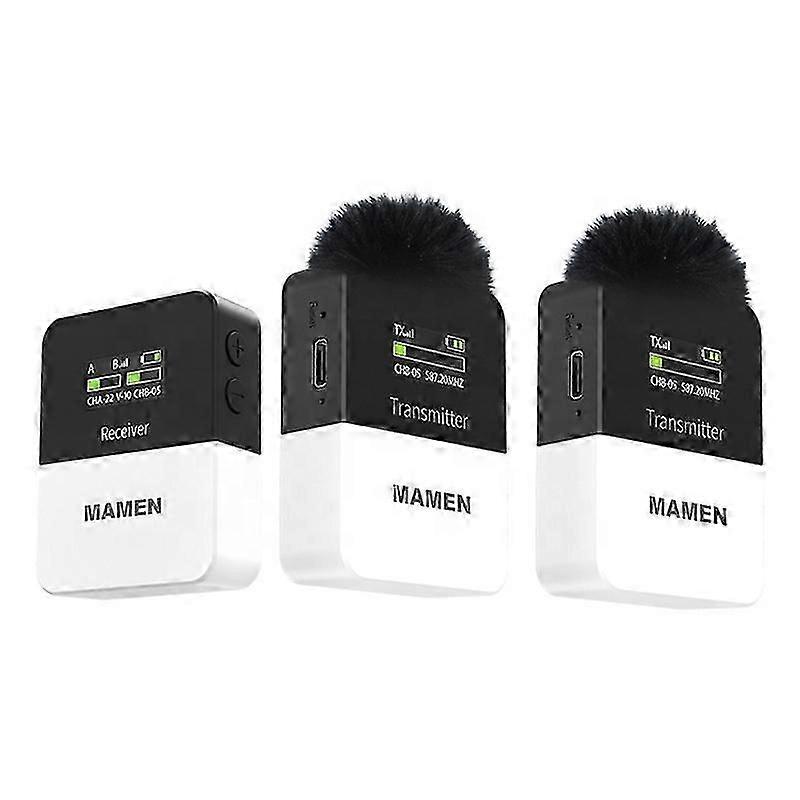 MAMEN KT-W1 Single-Reverse Camera Microphone for Live Streaming, Specification: 2-in-1