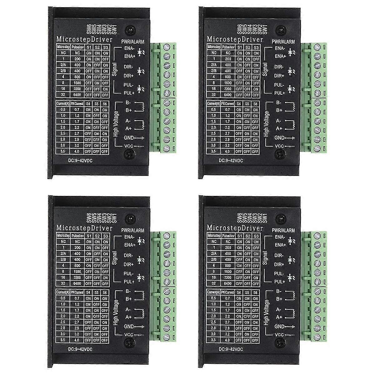 TB6600 Stepper motor Drivers, 4Pack 4A Stepper Driver Controller CNC Digital Mini Step Driver for 4