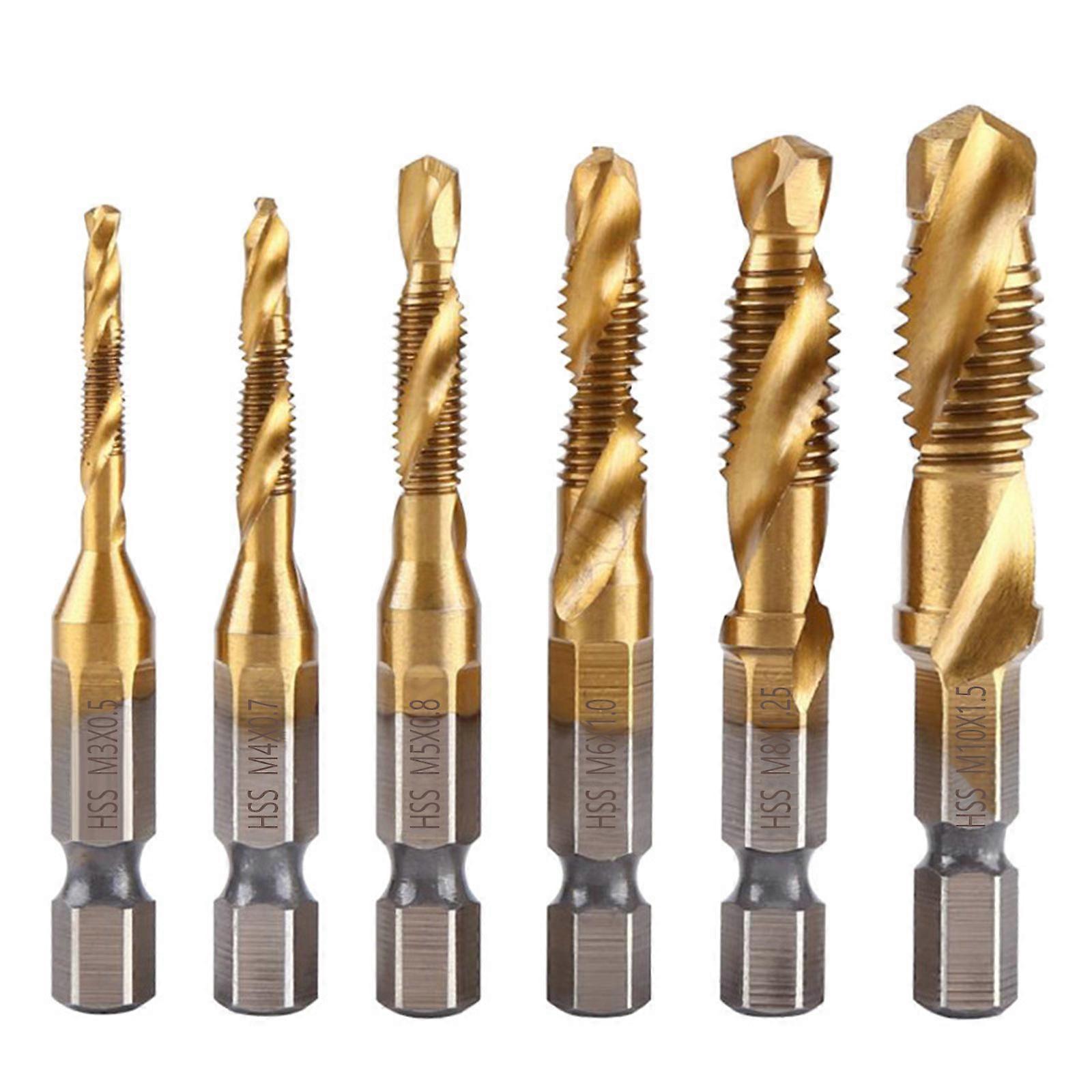 6pc Short Shank HSS Tap Drill Set