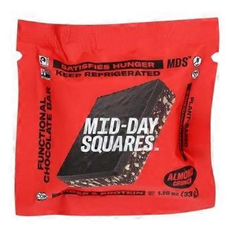 Mid-Day Squares Almond Crunch Protein Chocolate Bars, 1.16 Oz (Case Of 12)