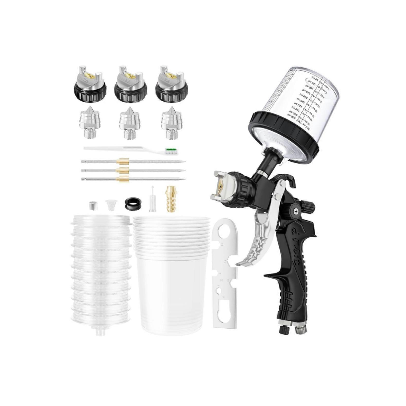Spray with Single-Use Cups Simple-Clean Gravity Feed Spray Adjustable