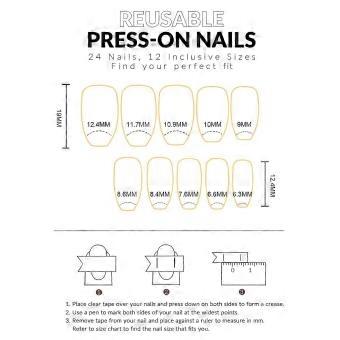 Pink Resin Press-On Nails Chip-Proof