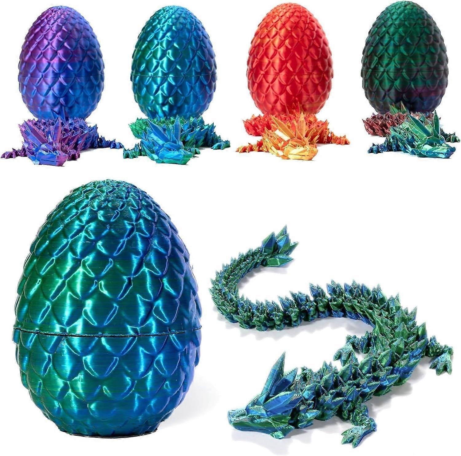 Articulated Crystal Dragon in Egg