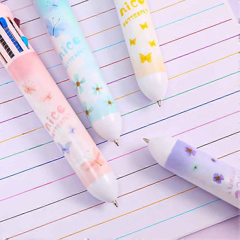 Retractable 10-colour Butterfly Pen