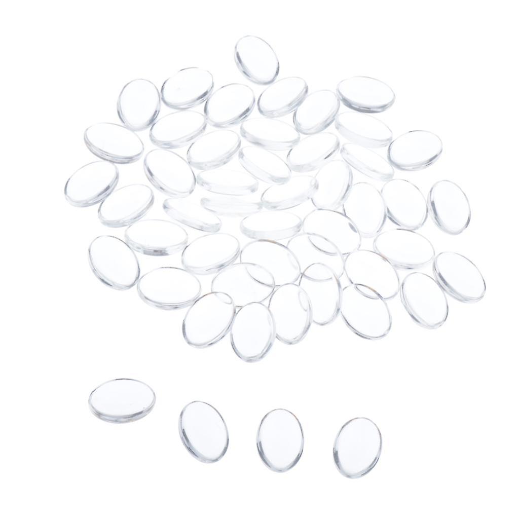 50x Clear Nails Art Tips Polish Color Display Chart Board Perles de verre Ovale M