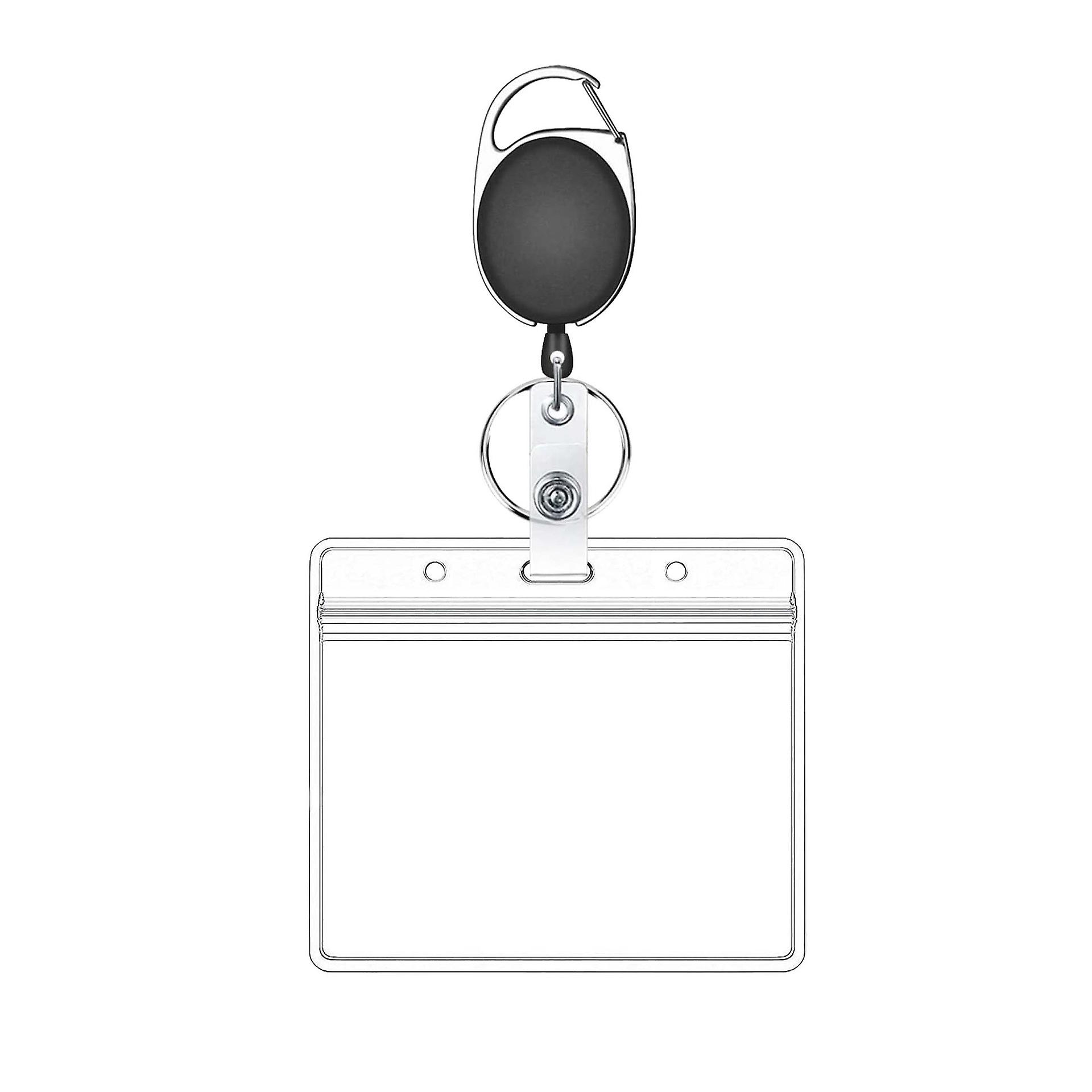 Retractable Lanyard Keyring,id Card Badge Holder Extendable Key Chain Reel With,retractable Keychain Durable Id Badge Reel Belt Clip Lanyard With Card