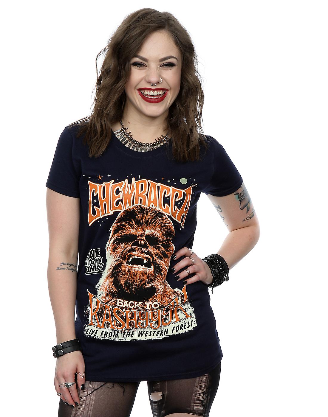 スター ・ ウォーズ女子チューバッカ ロック ポスター t シャツ