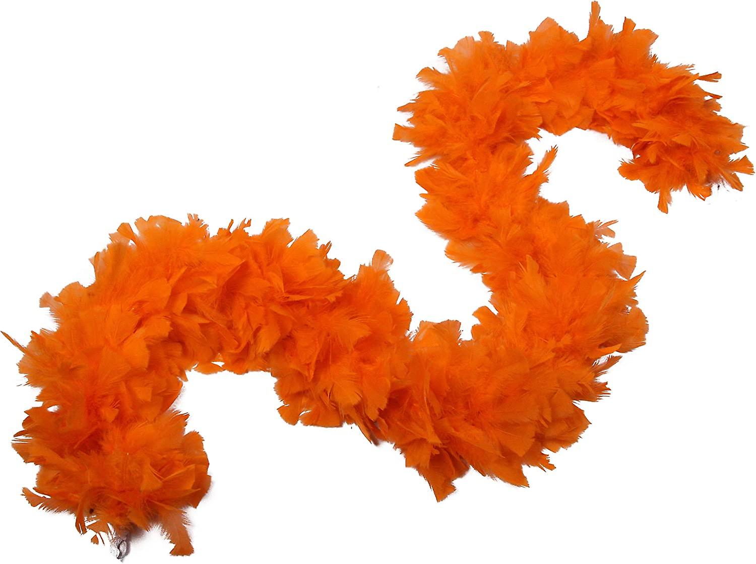 2 Yards 150g Large Fluffy Turkey Ruff Feather Boa for Halloween Cosplay Orange