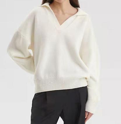 2023 New Women's Knitting Sweater For Women Ins Polo Collar Pullover Green Sweater For Ladies