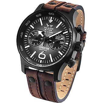Expedition pôle nord 1 Montre analogique à quartz pour homme avec bracelet en peau de vache 6S21-595C643