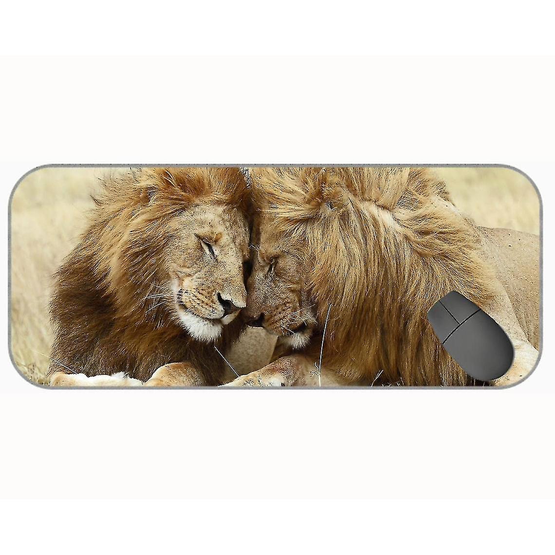(750x300x3) Extence Chapission World Pad, Lion Wildlife Pridator Resebral Base Non Slip