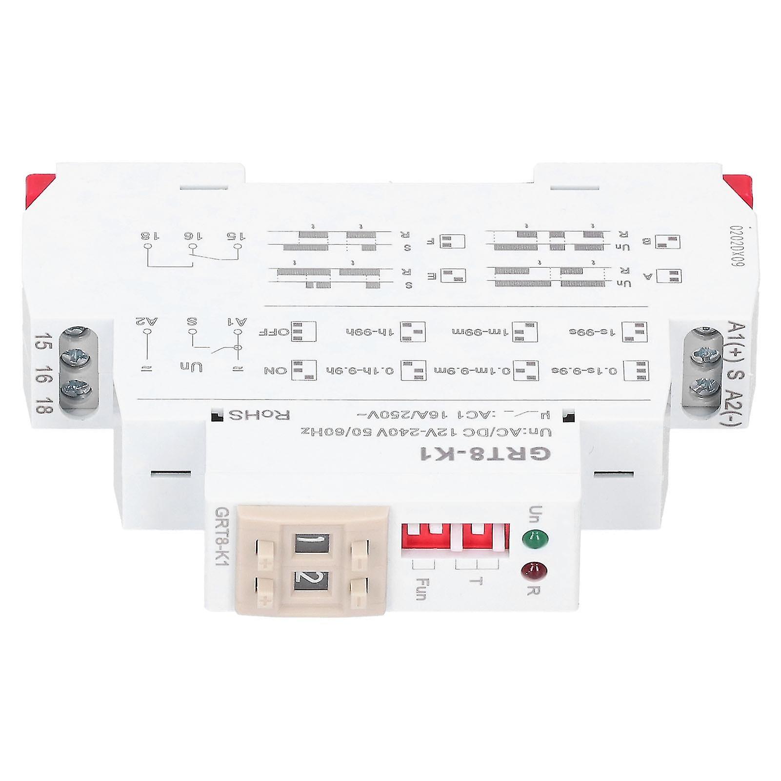Time Relay 4 Delay Modes Digital Electronic Components Grt8-k1 Ac/dc 12v-240v 50/60hz