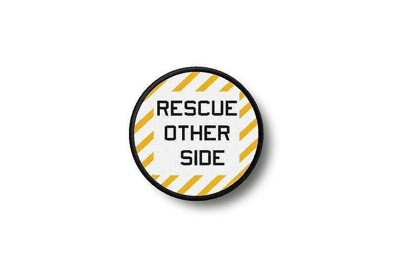 Patch Biker Badge Ecusson Brode Prints Thermocollant Rescue Other Side