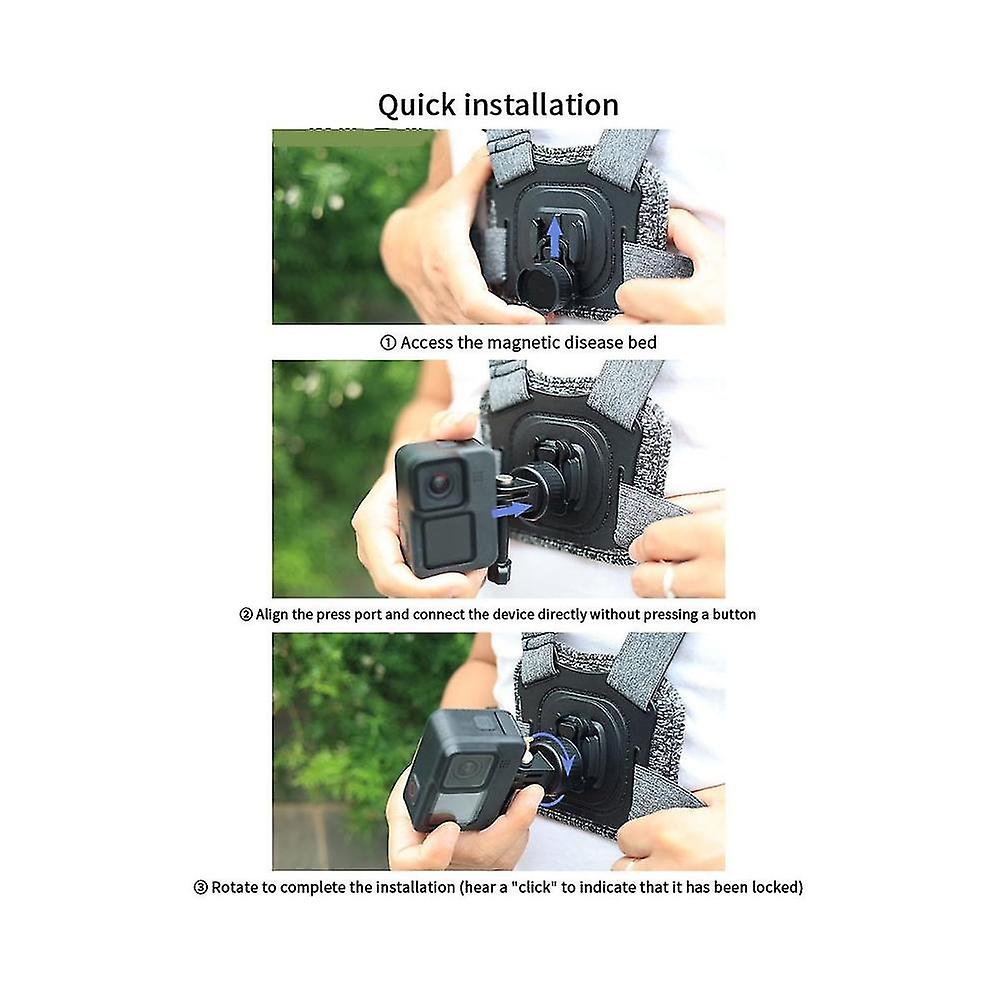 For Go 3 Sports Camera Magnetic Multifunctional Head Base Adapter Accessory,d