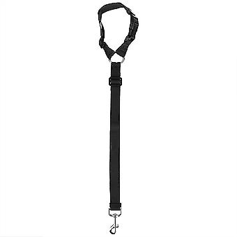 Dog Cat Puppy Car Belt with Socket Ring Safety Fixed Rope Harness Black