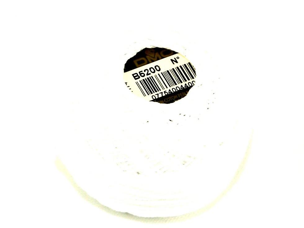 DMC Size 8 Cotton Perle Thread 80m B5200 - per 10 gram ball
