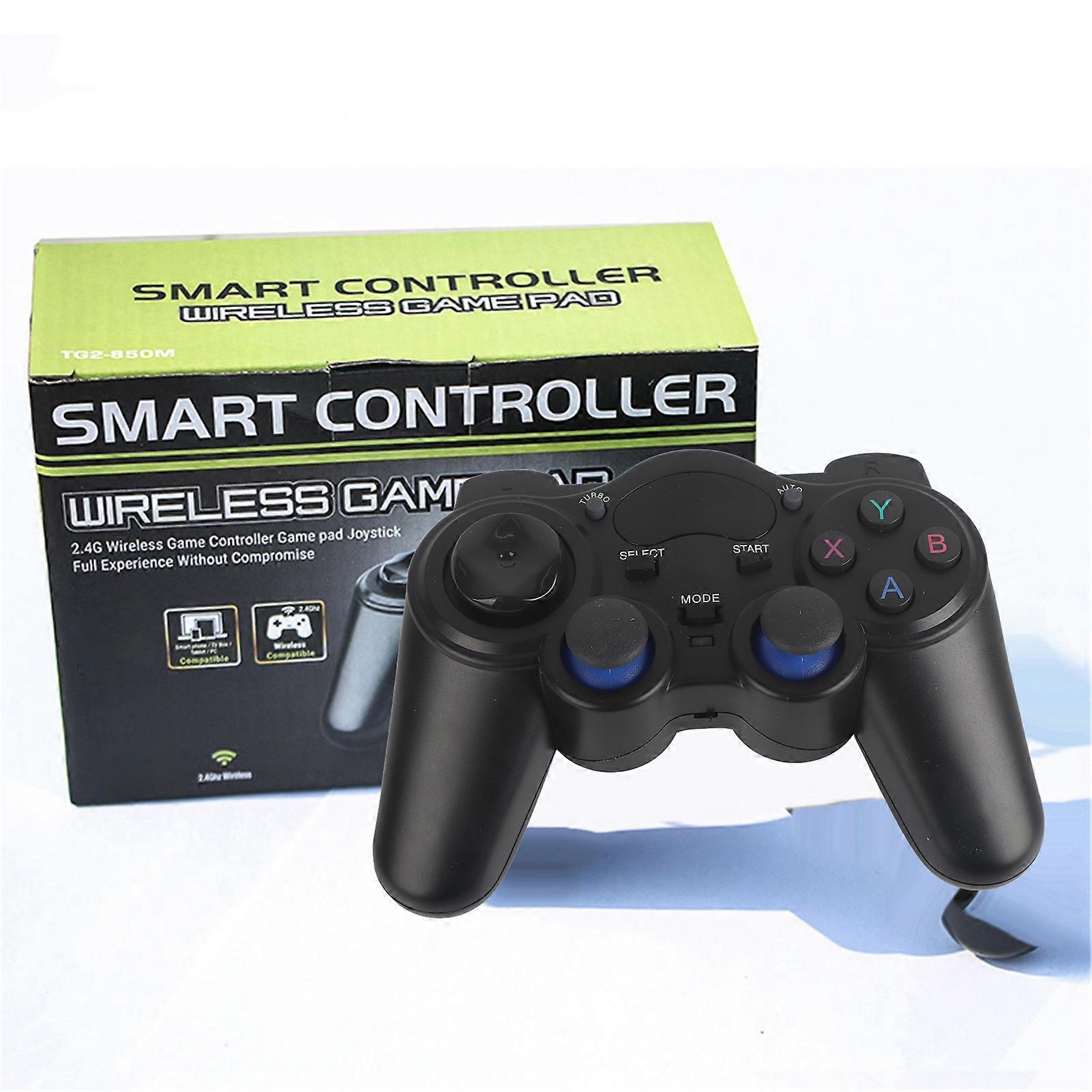 Wireless Game Controller Multifunctional Sensitive 2.4G Dual Vibration Gamepad Controller for Game Accessories Black
