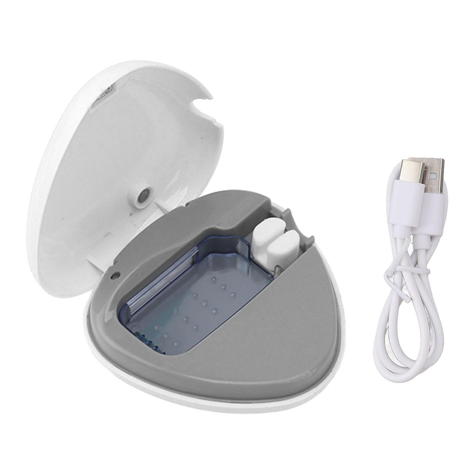 Désinfectant pour brosse à dents, portable, rechargeable, support de nettoyage pour brosse à dents, étui de voyage pour brosse à dents, blanc